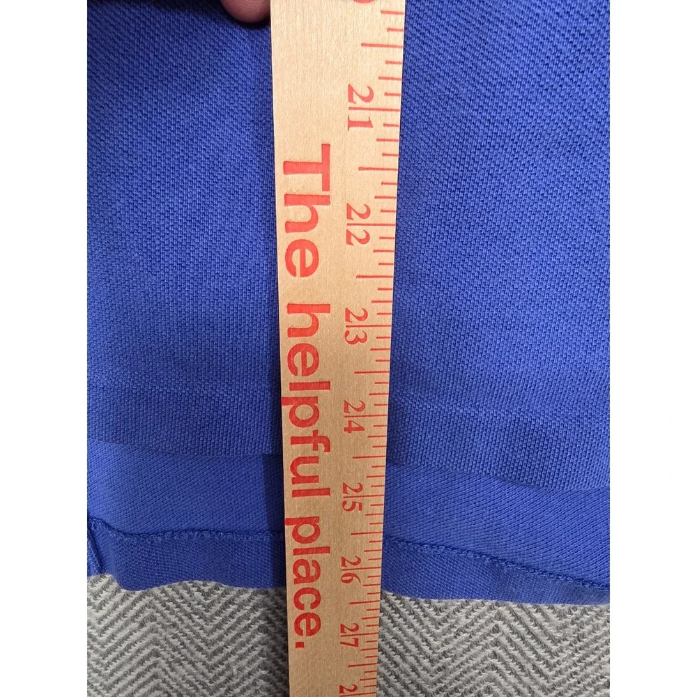 Polo Ralph Lauren‎ Mens Medium Blue Short Sleeve Pique Polo Shirt Orange Pony